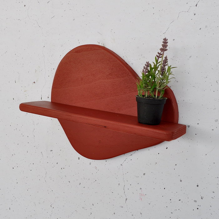 Hanah Home Estantería de Pared de Madera Decorativa Naranja Meh225